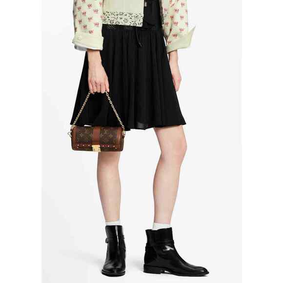 Louis Vuitton Papillon Trunk Brown Monogram Chain Crossbody Shoulder Bag M57835 - Picture 5 of 12